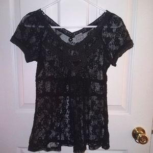 Black lace top